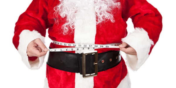 Santa Claus Measuring Fat Belly